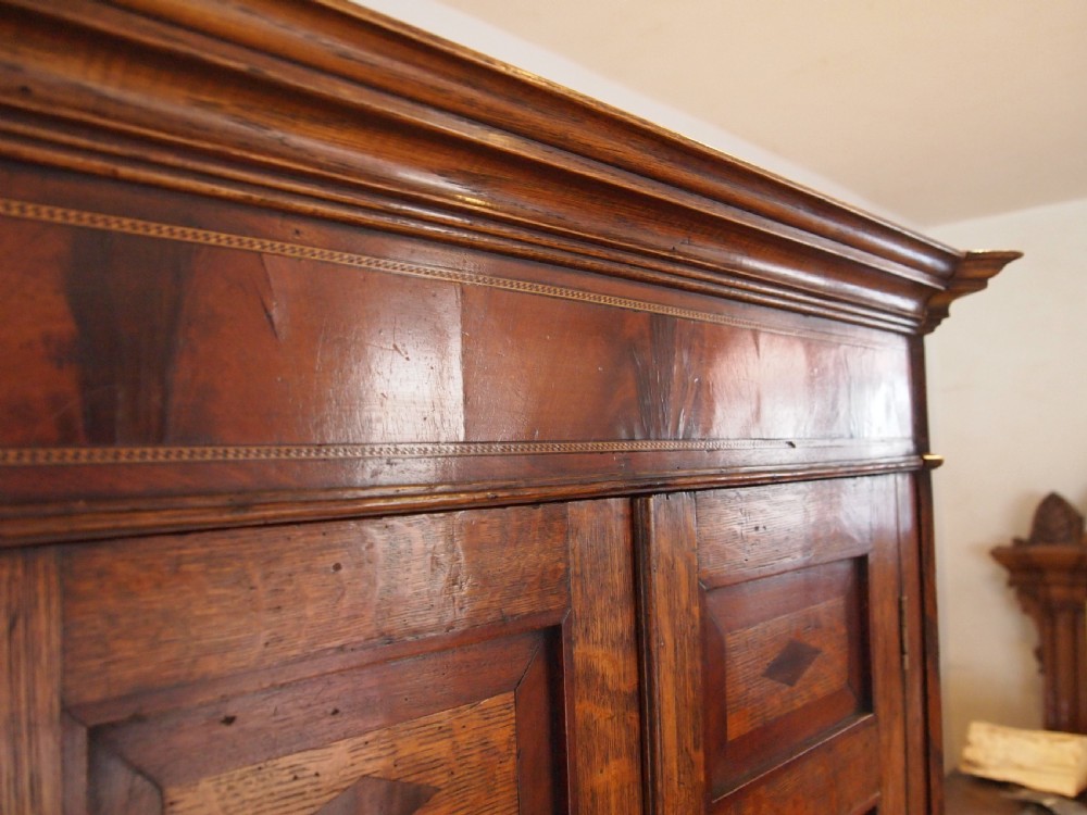Cupboard corner Fine quality George III Oak and Mahogany c1780 View VII