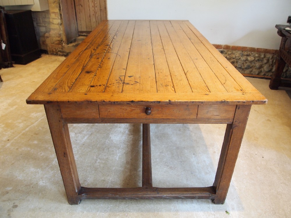 Outstanding Norfolk farmhouse refectory table George III c1820 View IX