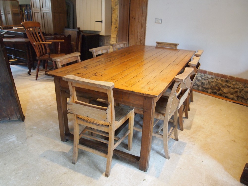 Outstanding Norfolk farmhouse refectory table George III c1820 View XI