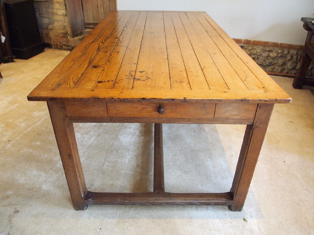 Outstanding Norfolk farmhouse refectory table George III c1820 View XIII