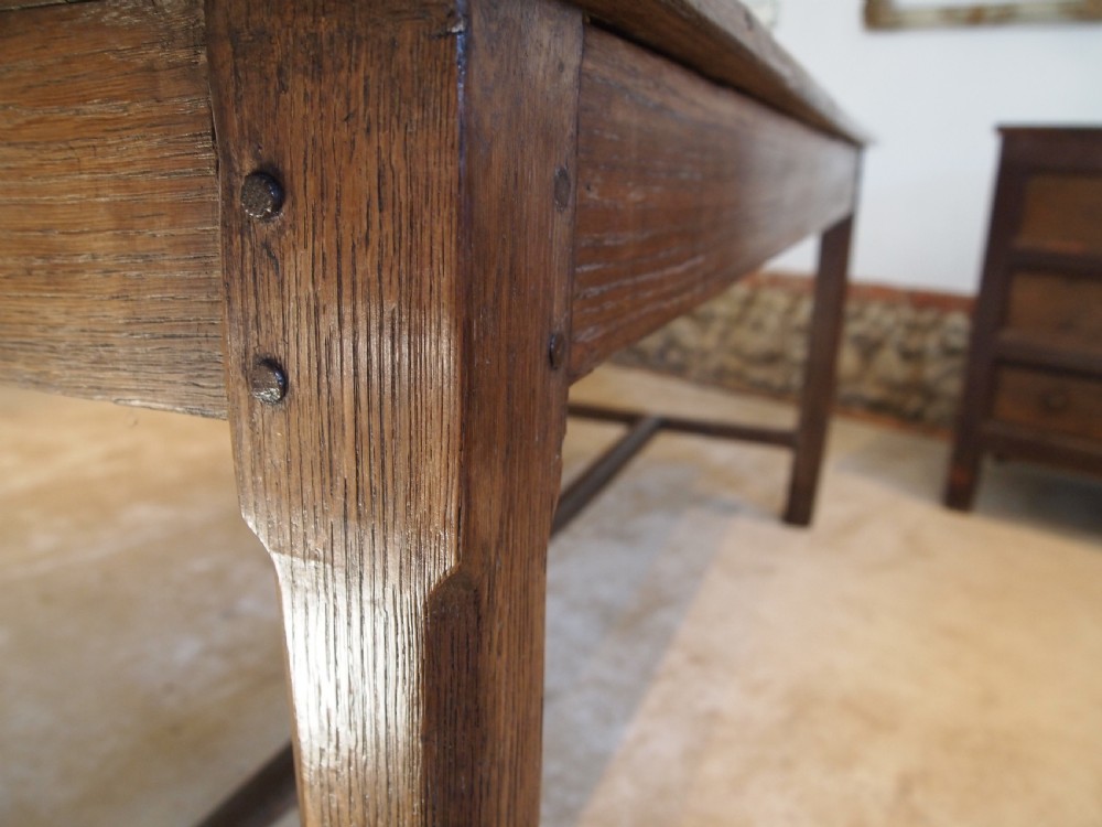 Table French Oak refectory farmhouse dining c1800 View III