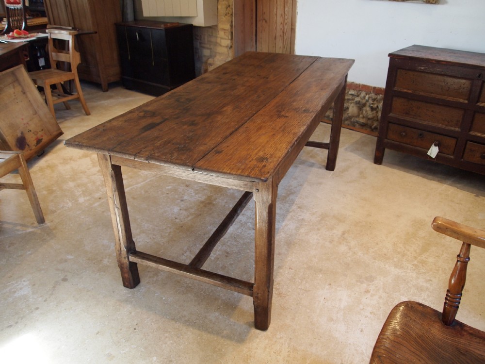 Table French Oak refectory farmhouse dining c1800 View IV