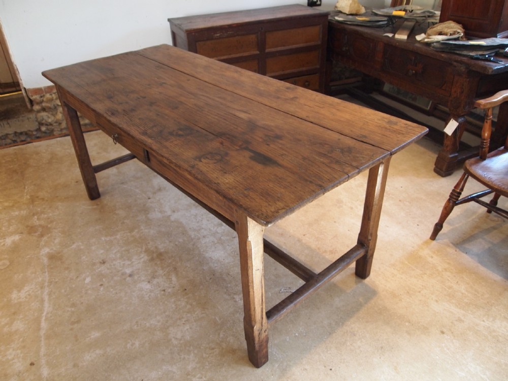 Table French Oak refectory farmhouse dining c1800 View XII