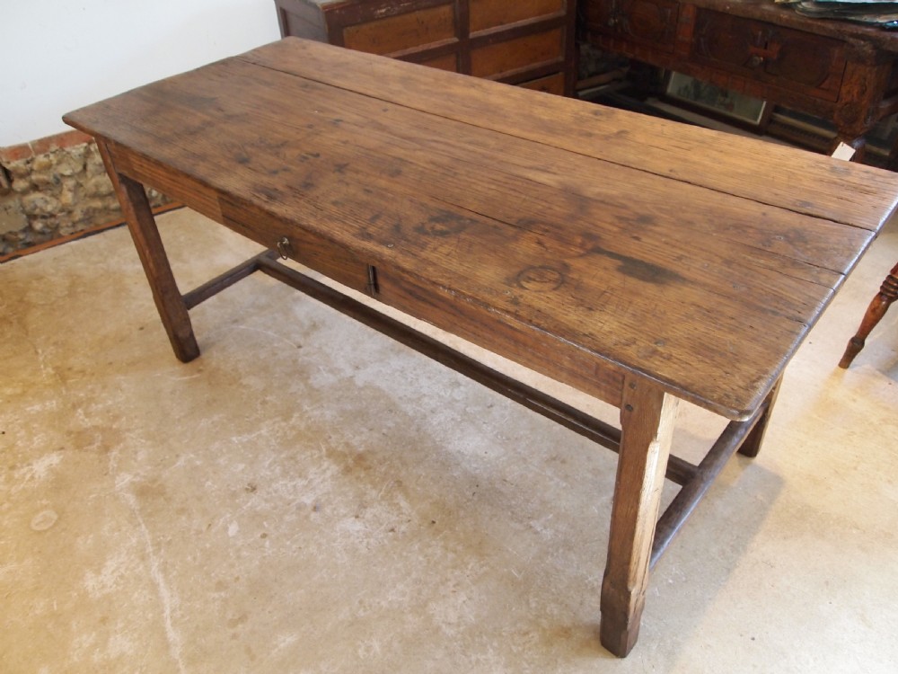 Table French Oak refectory farmhouse dining c1800 View XV