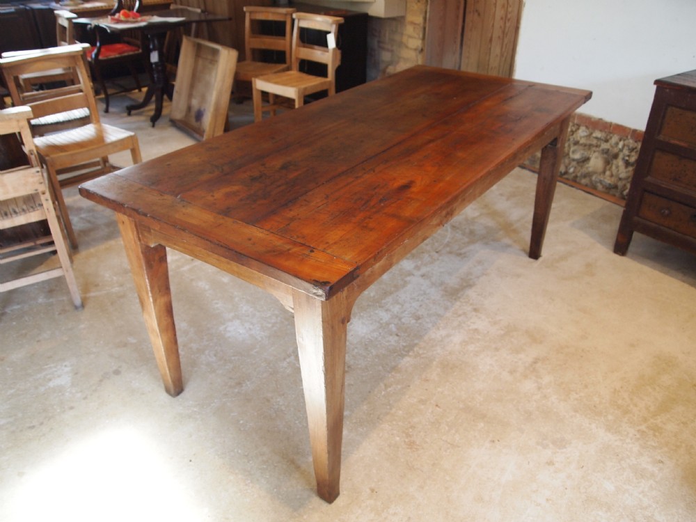 Table French Cherry wood refectory farmhouse dining c1850