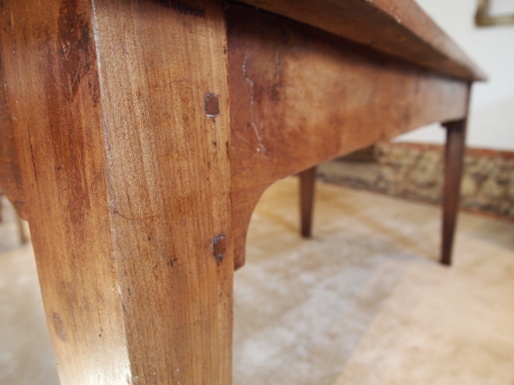 Table French Cherry wood refectory farmhouse dining c1850 View III