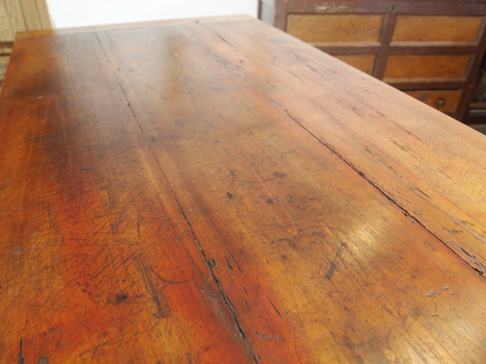 Table French Cherry wood refectory farmhouse dining c1850 View IV