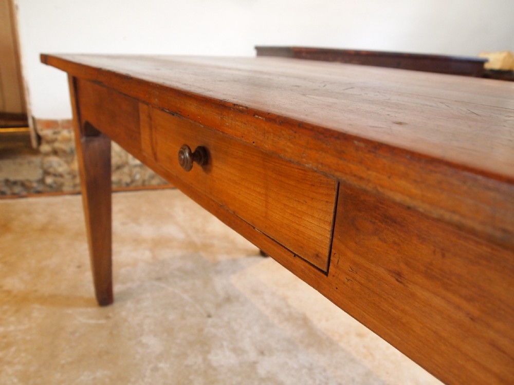 Table French Cherry wood refectory farmhouse dining c1850 View VI