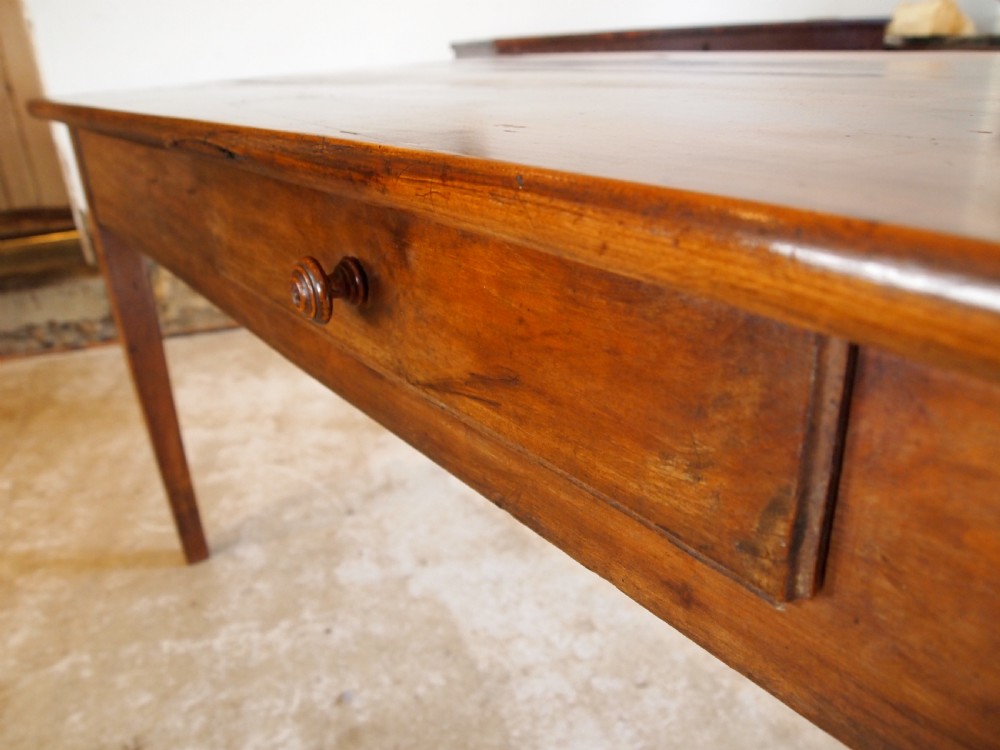 Table French Cherry wood refectory farmhouse dining c1860 View IV