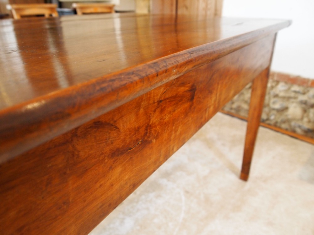Table French Cherry wood refectory farmhouse dining c1860 View VIII
