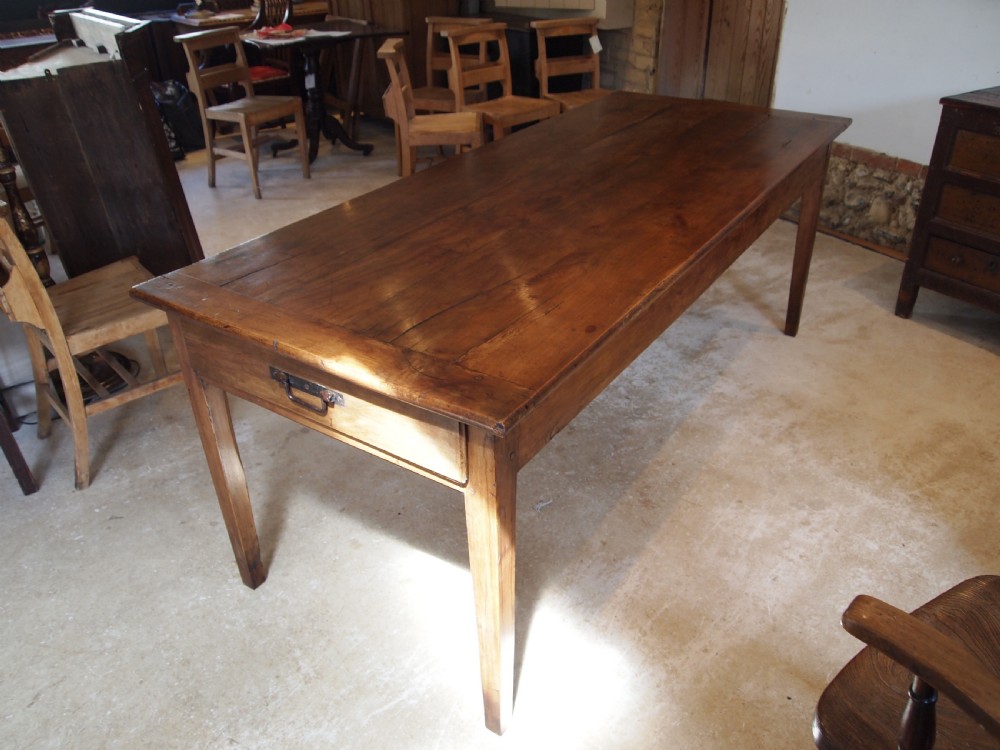 Table French Cherry wood refectory farmhouse dining c1860 View XII