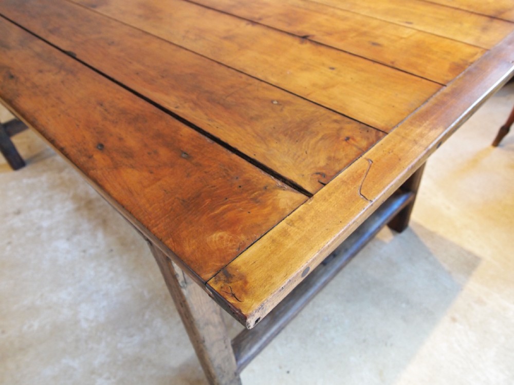 Table refectory dining farmhouse French Cherry and Chestnut c1800 View VIII