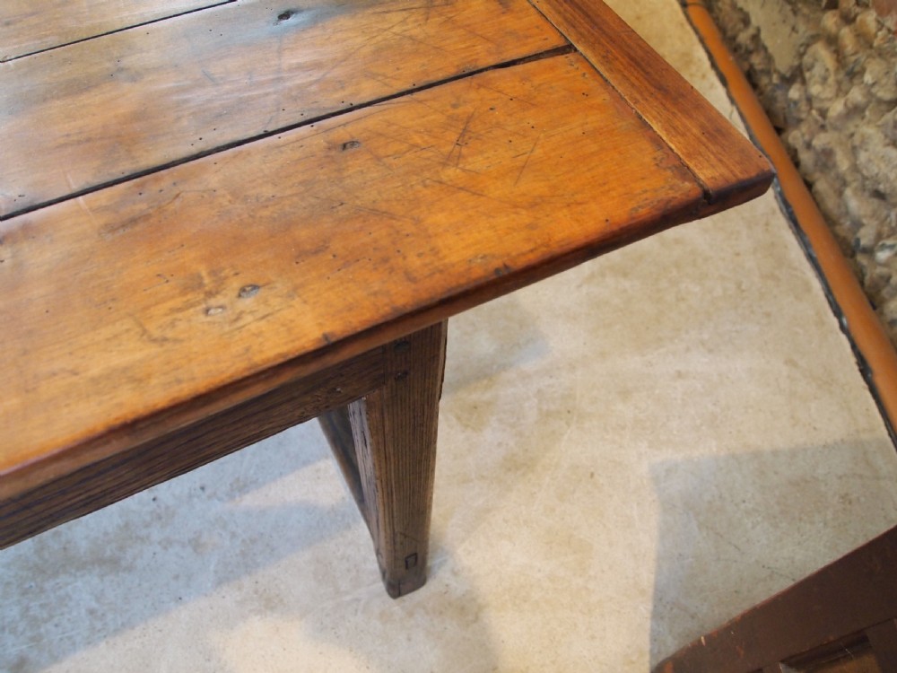 Table refectory dining farmhouse French Cherry and Chestnut c1800 View XII
