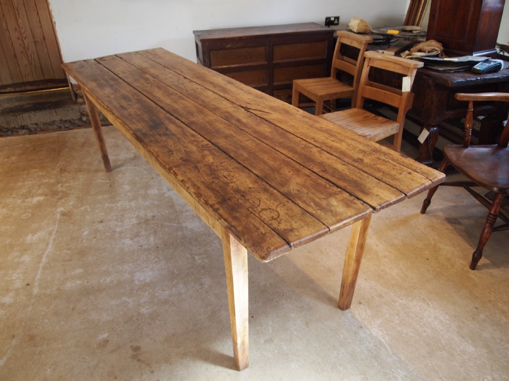 Table refectory dining farmhouse French Apple c1820 View VIII