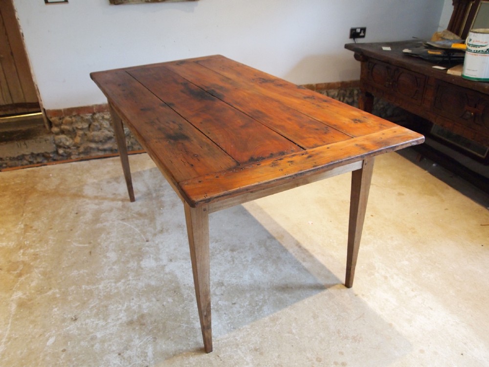 Table French refectory dining farmhouse Cherry Wood c1830 View VIII