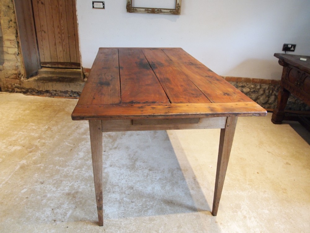 Table French refectory dining farmhouse Cherry Wood c1830 View IX