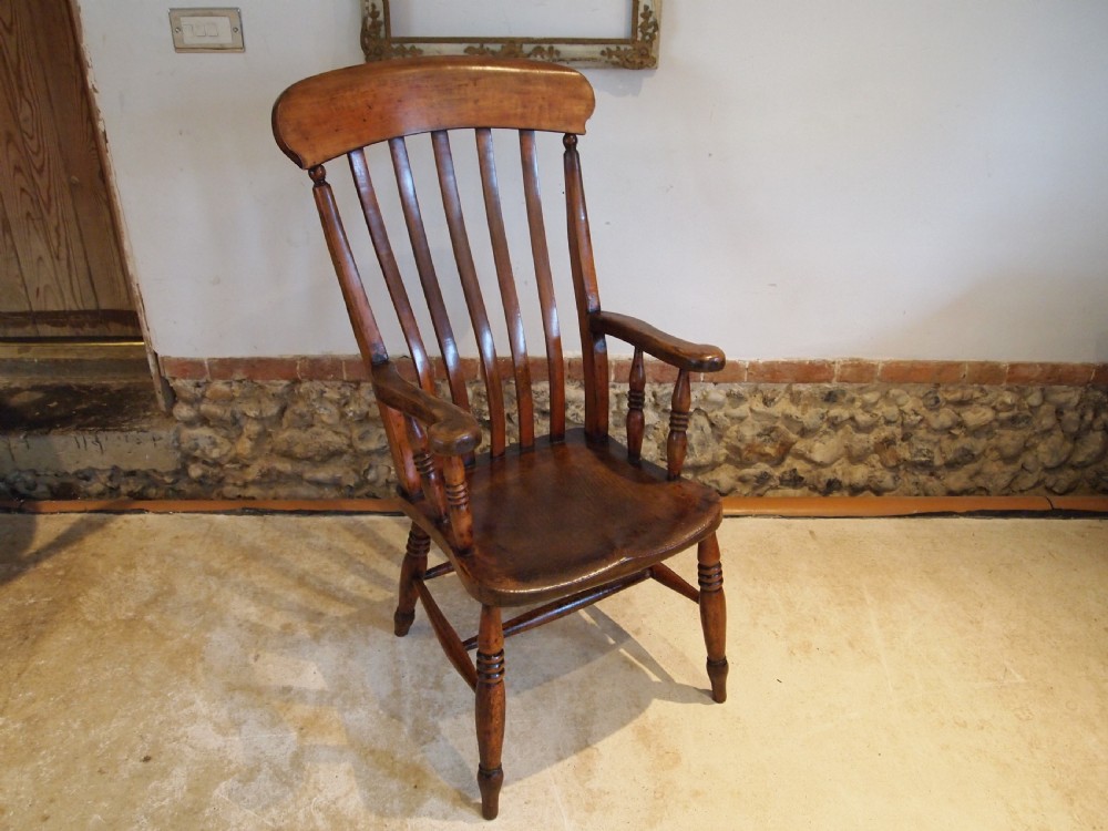Chair stunning Grandfather Windsor armchair Beech and Elm Victorian c1870