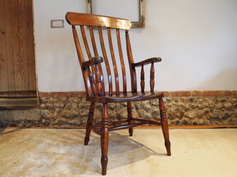 Chair stunning Grandfather Windsor armchair Beech and Elm Victorian c1870 View VIII