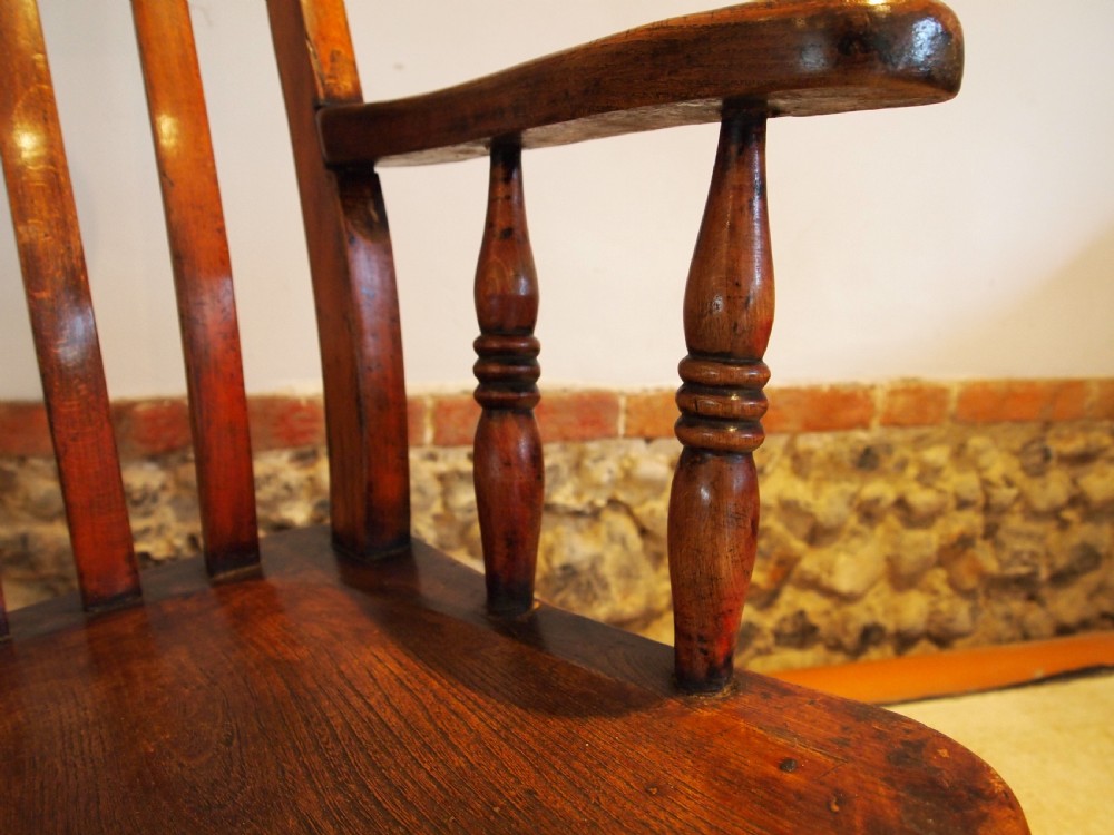 Chair stunning Grandfather Windsor armchair Beech and Elm Victorian c1870 View X