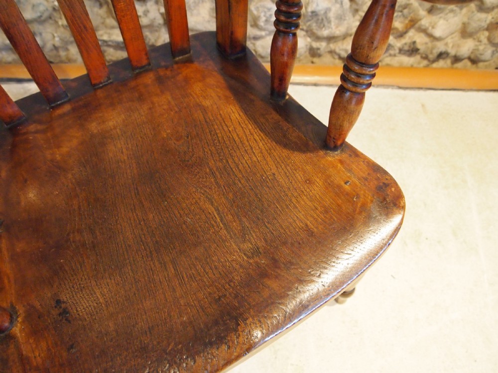 Chair stunning Grandfather Windsor armchair Beech and Elm Victorian c1870 View XI