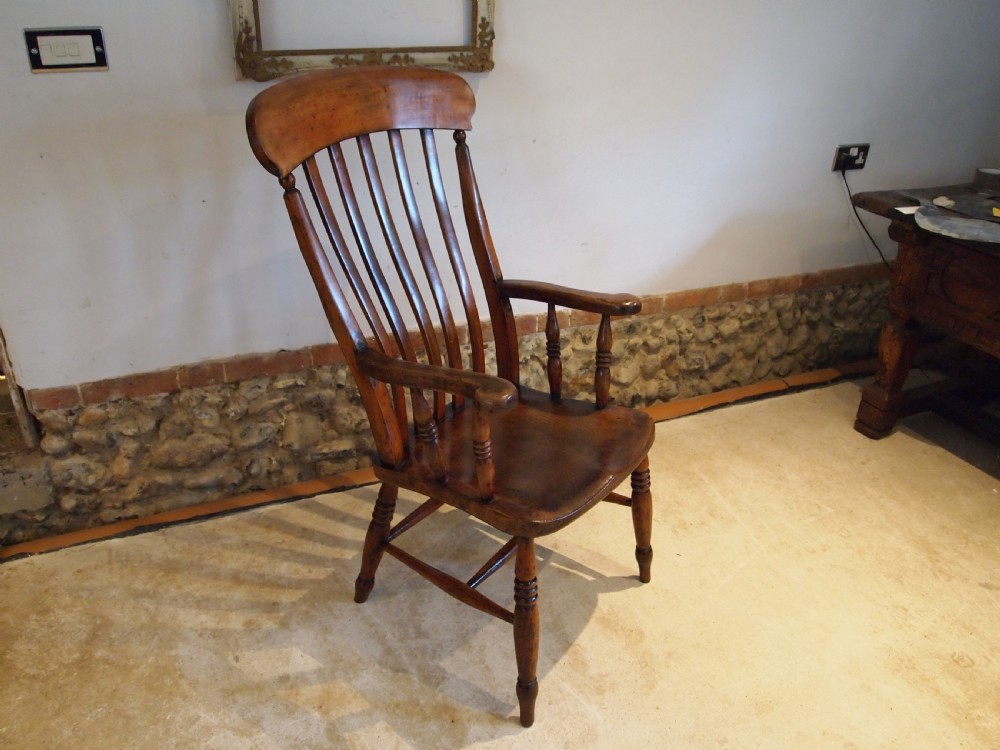 Chair stunning Grandfather Windsor armchair Beech and Elm Victorian c1870 View XIV