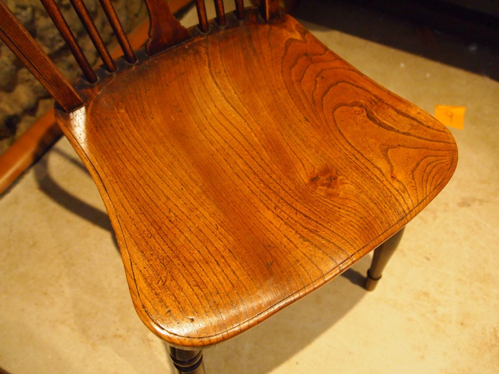 Chairs Windsor Ash and Elm kitchen dining George IV  four c1820 View VII