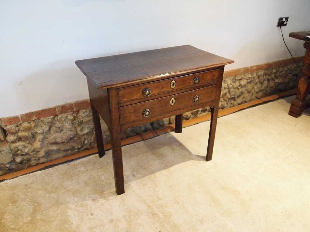 Table stunning Lowboy George II Oak side lamp console c1750 View VIII