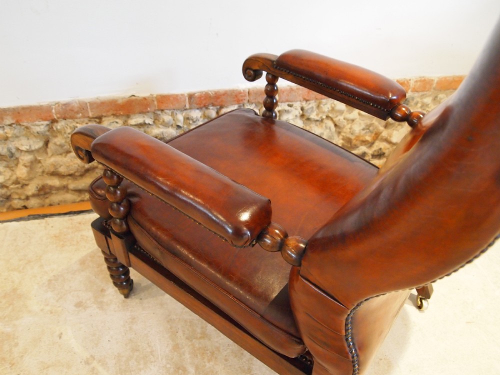 Chair rare beautiful Regency Rosewood bergere library armchair c1820 View VII