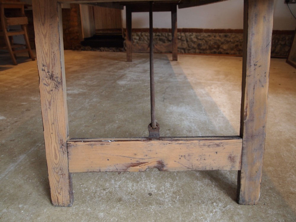 Table stunning French harvest refectory dining farmhouse c1890 View X