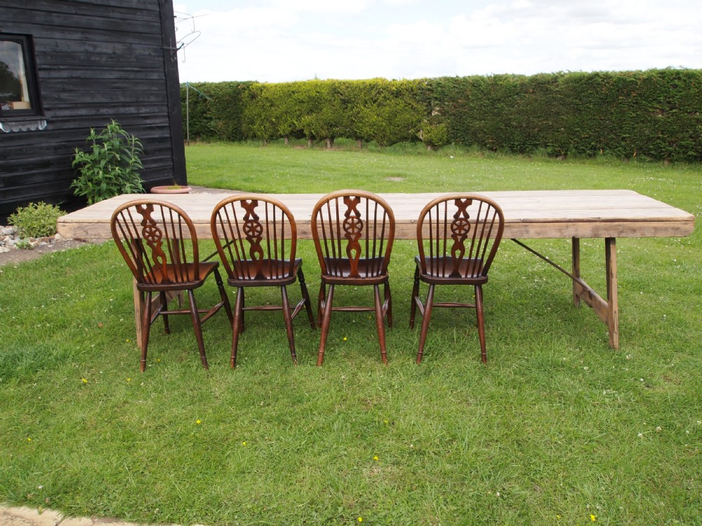 Table stunning French harvest refectory dining farmhouse c1890 View XIV