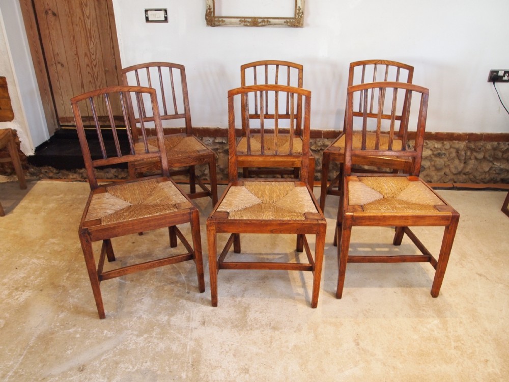 Chairs outstanding set of 6 Elm dining chairs kitchen George IV c1820 View VI