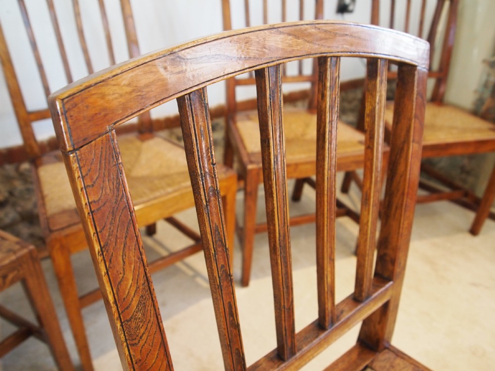 Chairs outstanding set of 6 Elm dining chairs kitchen George IV c1820 View VII