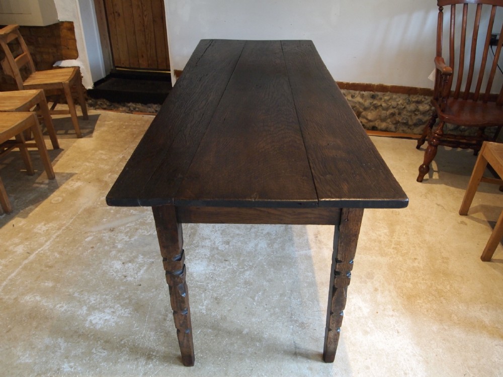 Table refectory dining Oak George III c1780 View VI