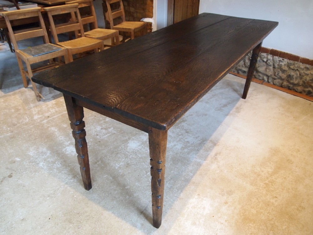 Table refectory dining Oak George III c1780 View IX