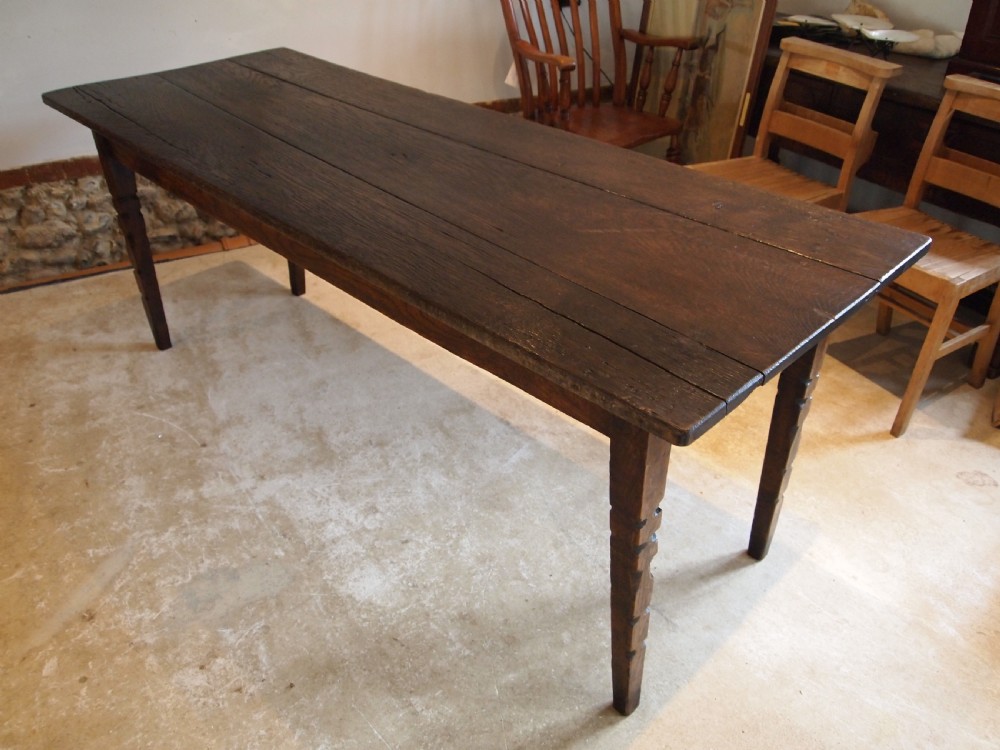 Table refectory dining Oak George III c1780 View XII