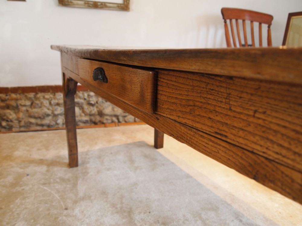 Table rare solid Elm refectory farmhouse dining George III c1790 View VII