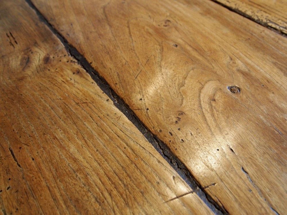 Table rare solid Elm refectory farmhouse dining George III c1790 View IX