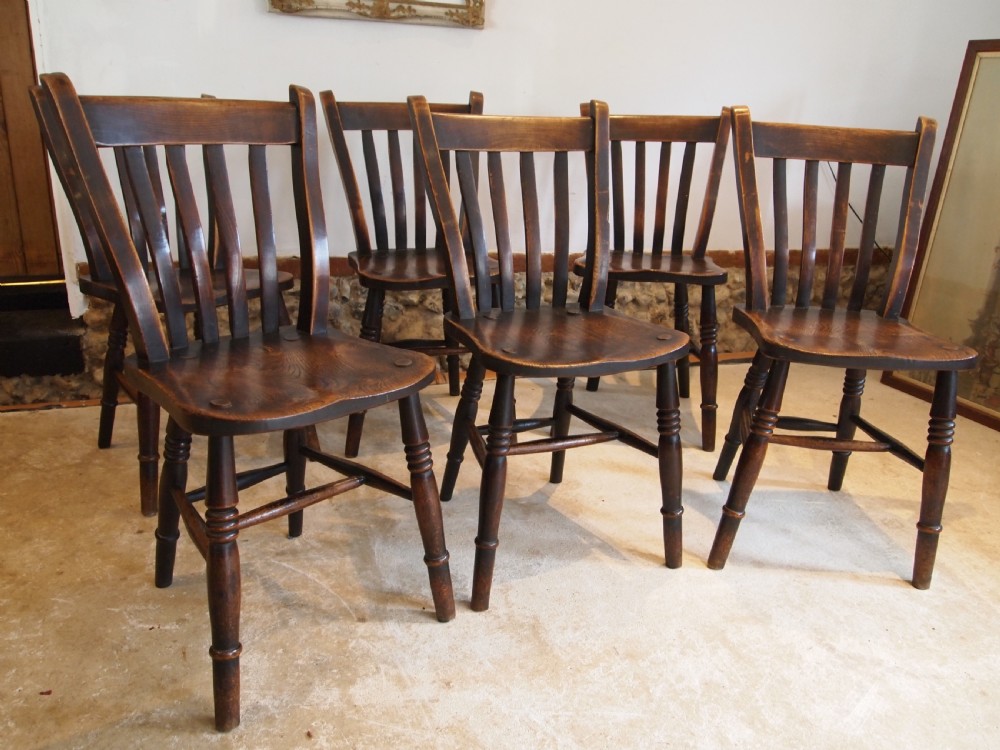 Chairs stunning set of 6 Windsor kitchen chairs dated 1915 Goodearl and sons View IX