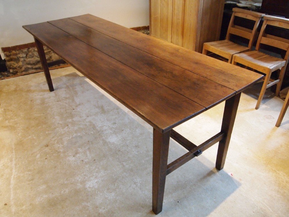 Table outstanding French Oak seats ten refectory dining c1790