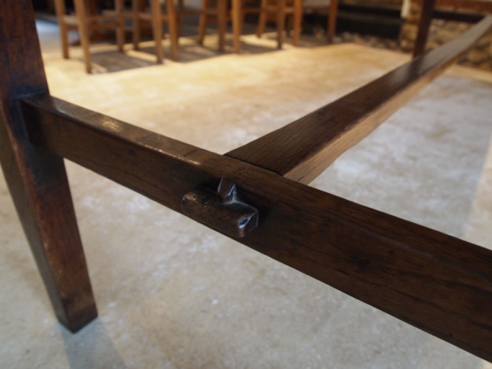 Table outstanding French Oak seats ten refectory dining c1790 View IV