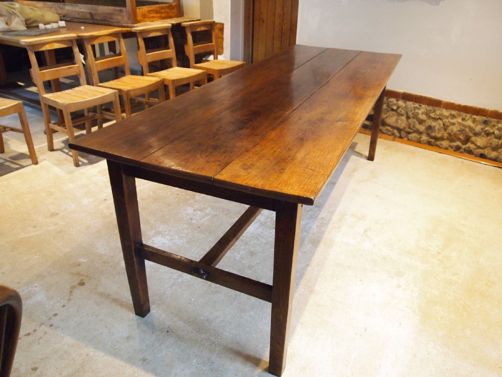 Table outstanding French Oak seats ten refectory dining c1790 View V