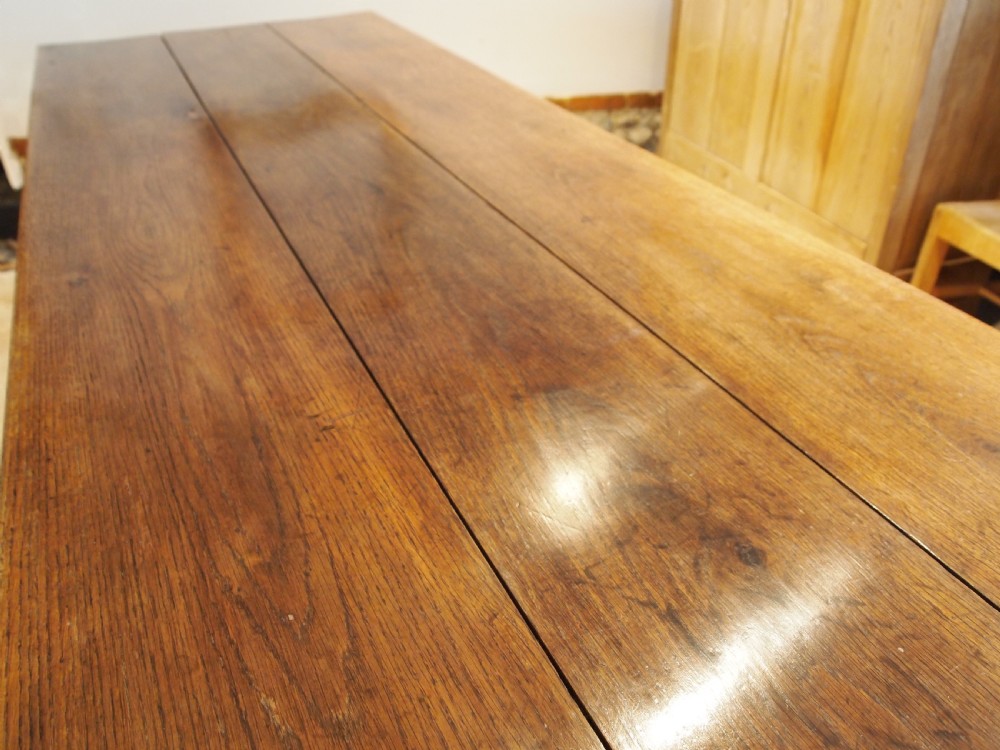 Table outstanding French Oak seats ten refectory dining c1790 View VI