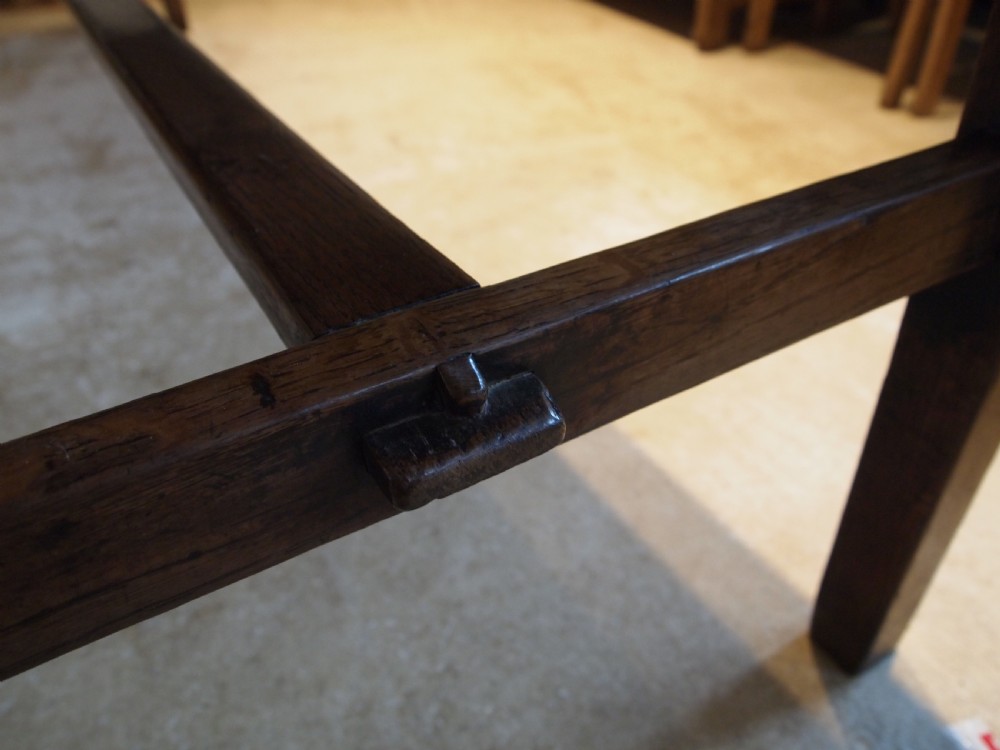 Table outstanding French Oak seats ten refectory dining c1790 View XI