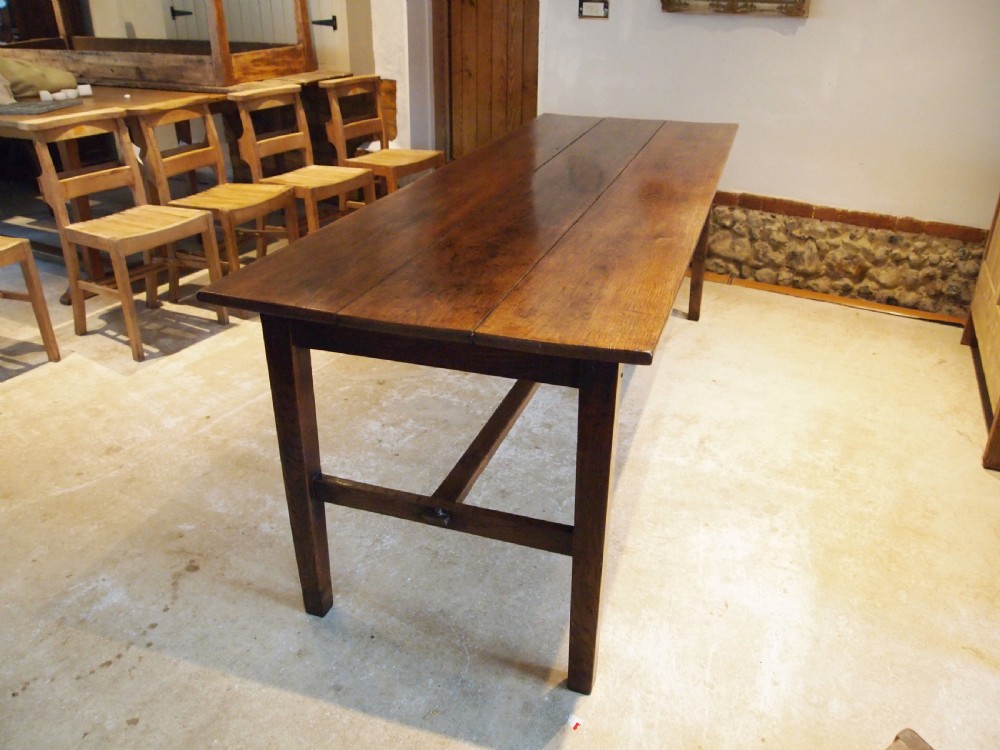 Table outstanding French Oak seats ten refectory dining c1790 View XIV