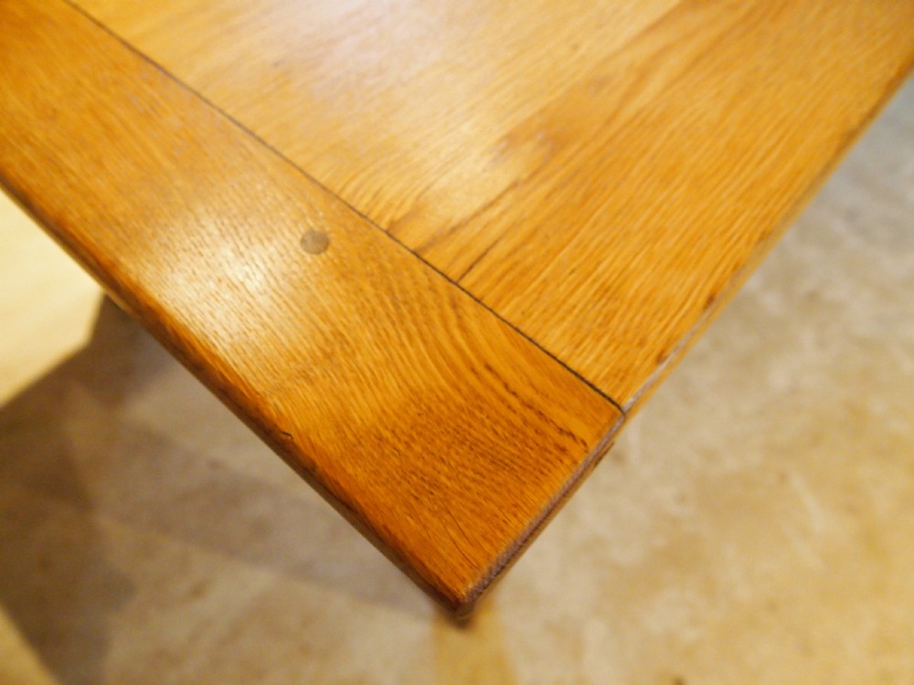 Table refectory dining Oak farmhouse Edwardian c1910 View III