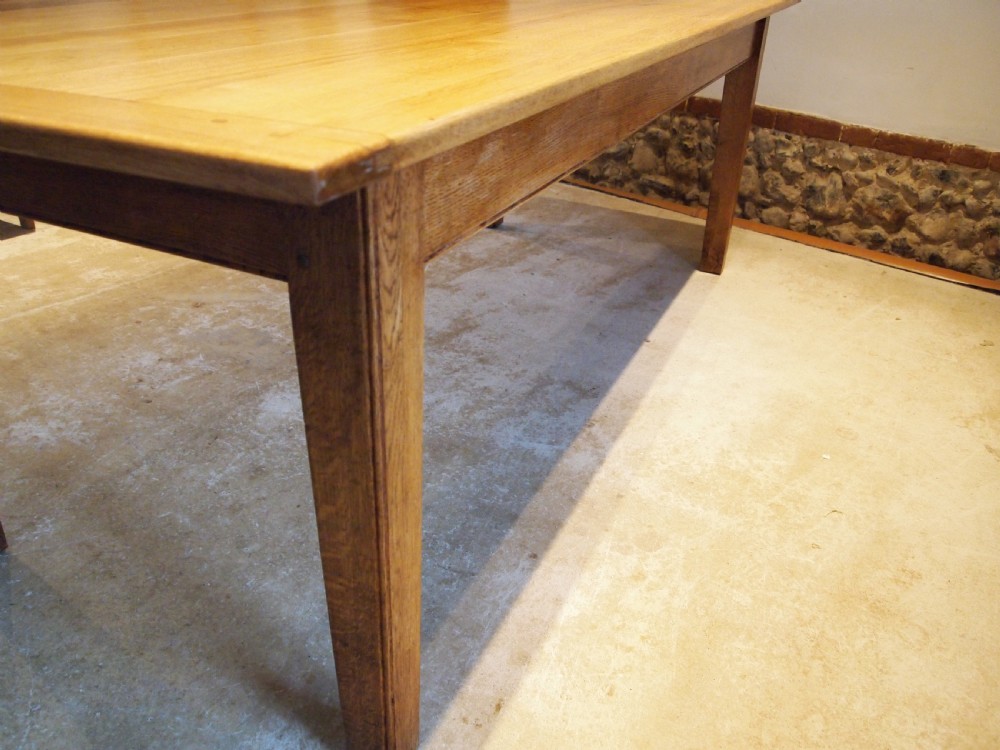 Table refectory dining Oak farmhouse Edwardian c1910 View VI