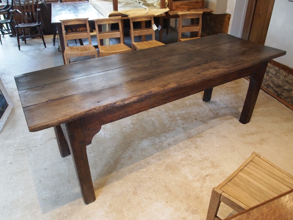 Table rare George II Oak refectory dining seats 8 c1750 View VIII