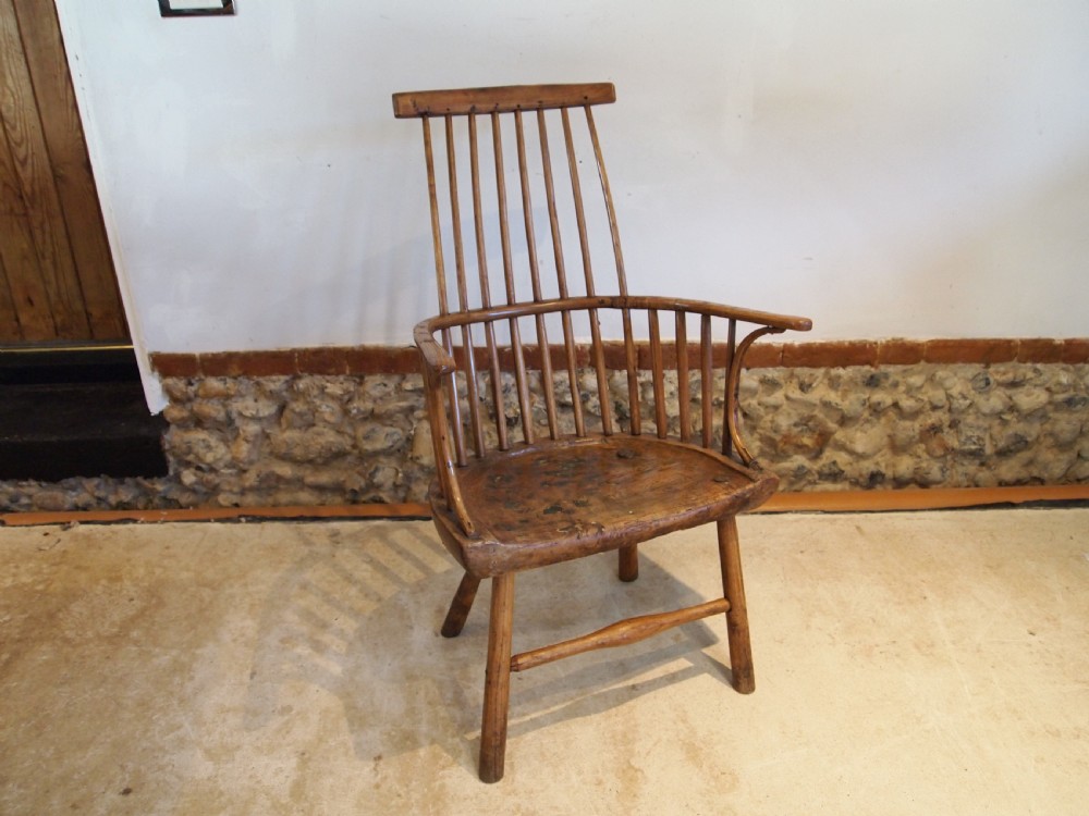 Chair Windsor rare Ash Elm West country primitive c1770