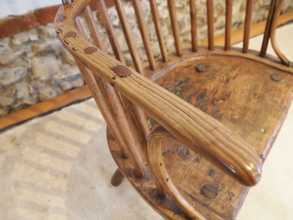 Chair Windsor rare Ash Elm West country primitive c1770 View IV