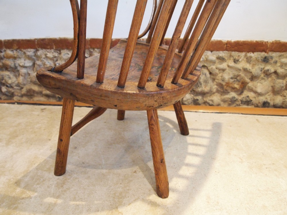 Chair Windsor rare Ash Elm West country primitive c1770 View XIV